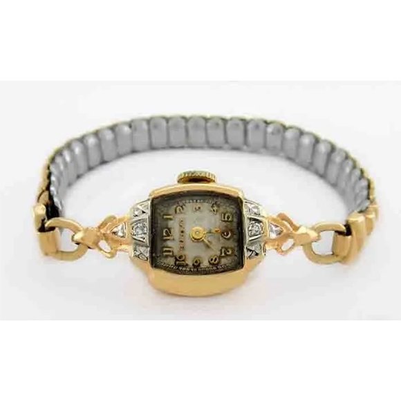 Bulova Lady\'s Diamonds Watch 14k Yellow Gold